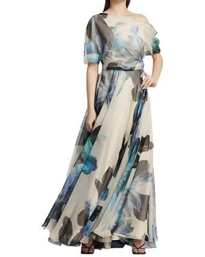 BELLA DESERT Short Sleeve Maxi Dress - Blue