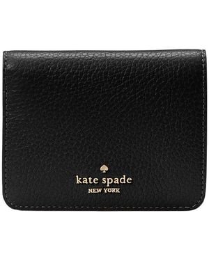 Kate Spade Lena Small Pebbled Leather Bifold Wallet - Black