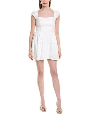 JLuxe Linen Mini Dress - White
