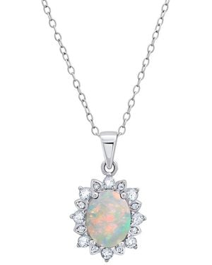 MaxColor 0.60 Ct. Tw. Lab-Grown Created Opal Pendant Necklace - Metallic