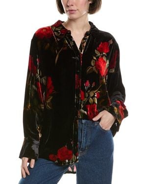 Johnny Was Relaxed Seamed Shirt - Black