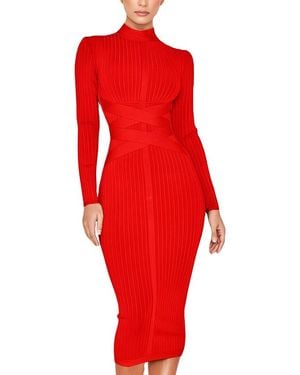 AMINA GLAM Midi Dress - Red
