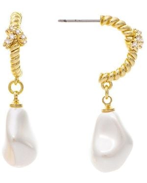 Rivka Friedman 18K Plated Cz Earrings - White