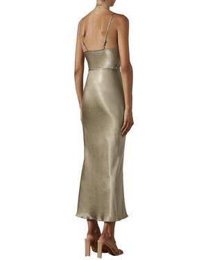 la lune asymmetrical bias cowl midi dress Shona Joy La Lune Asymmetrical Bias Cowl Midi Dress Size 8