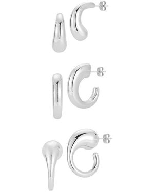 Glaze Jewelry Plated Earrings - White