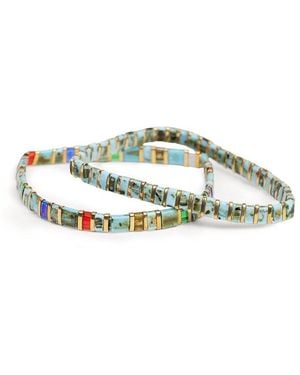 Saachi Stretchable Bracelet Set - Green