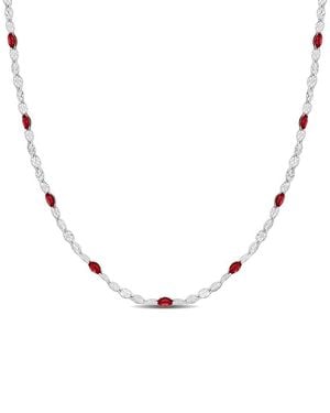 Italian Silver Station Necklace - Natural