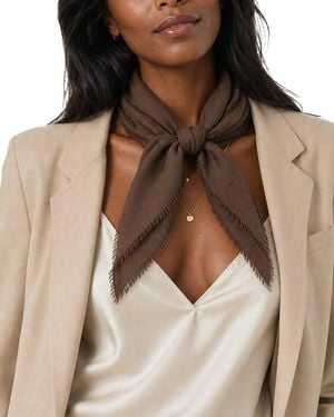 Blue Pacific Solid Cashmere-Blend Neckerchief - Brown