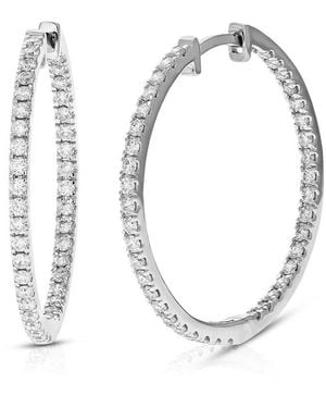 Amairah 14K 1.00 Ct. Tw. Lab-Grown Diamond Hoops - White
