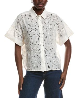 BOSS Boss Hugo Boss Bisenas Eyelet Shirt - White