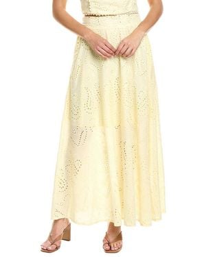 Estellina Embroidered Skirt - Yellow