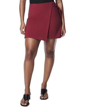 Spanx Ponte Wrap Mini Skirt Jacq - Red