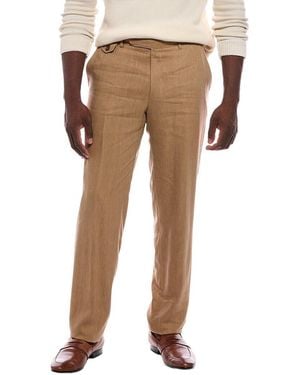 Canali Linen & Wool-Blend Formal Pant - Natural