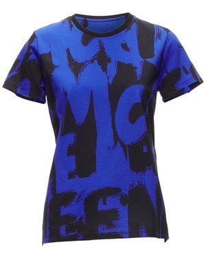 McQueen 2022 Graffiti T-Shirt, Size It (Authentic Pre-Loved) - Blue