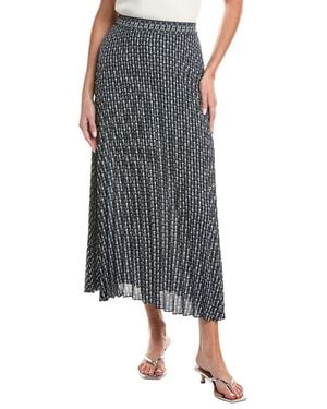 Max Studio Pleated Maxi Skirt - Gray