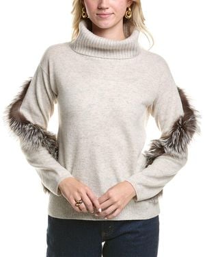 Meir Cowl Cashmere Jumper - Grey