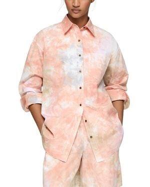 Lafayette 148 New York Boyfriend Oversized Shirt - Pink