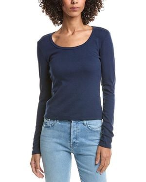Michael Stars Emilia Scoop Neck T-Shirt - Blue