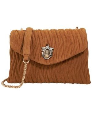 Dune Darling Suede Handbag - Brown
