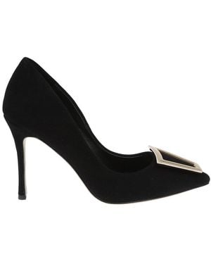 L'Agence Elea Suede Pump - Black