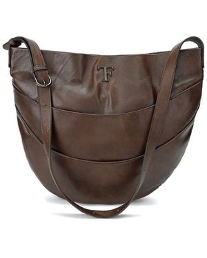 Tiffany & Fred Paris The Paris Slouchy Leather Hobo Bag - Brown