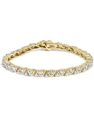 Haus of Brilliance 14K 3.58 Ct. Tw. Diamond Link Bracelet - Metallic