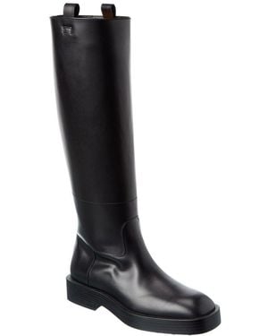 Tod's Gomma 75 Leather Knee-High Boot - Black