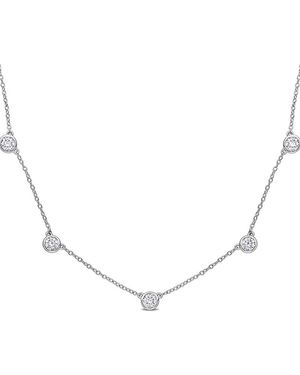 Rina Limor Silver 2.25 Ct. Tw. Moissanite Necklace - Natural