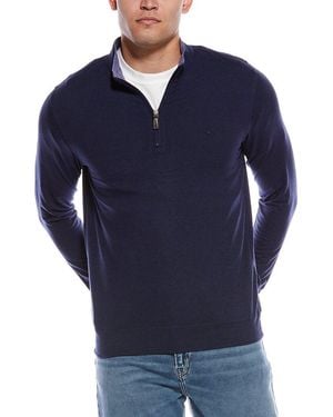 Tailorbyrd Brushed Melange Super Soft 1/4-Zip Pullover - Blue
