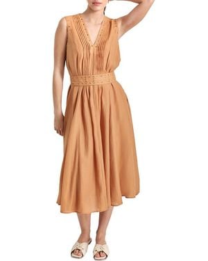 DKNY V-Neck Belt Dress - Multicolour
