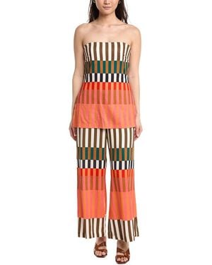 Hutch Rally Linen-Blend Jumpsuit - Red