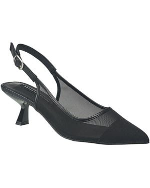 French Connection Mesh Flare Heel - Blue