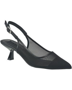 French Connection Mesh Flare Heel - Blue