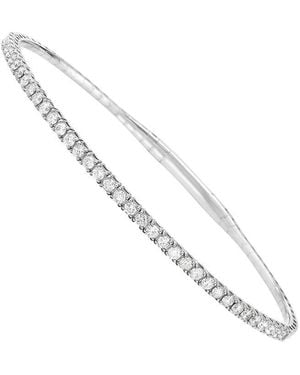 Forever Creations Signature Forever Creations 14K 4.00 Ct. Tw. Lab Grown Diamond Flexible Bangle Bracelet - Metallic