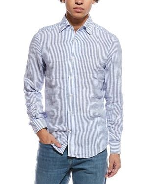 Robert Talbott Morgan Linen Shirt - Blue