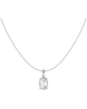 Lab Grown Diamonds 14K 1.50 Ct. Tw. Lab-Grown Diamond Solitaire Pendant Necklace - Metallic