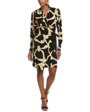 Diane von Furstenberg Arlo Wool-Blend Mini Dress - Black