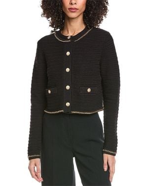 Toccin Cecilia Textured Cotton Knit Jacket - Black