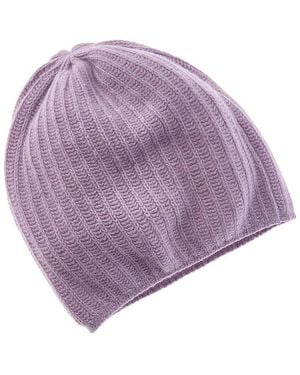 Portolano Slouchy Cashmere Hat - Purple