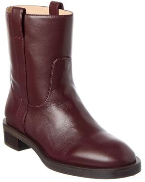 Stuart Weitzman Lenora Leather Bootie - Purple