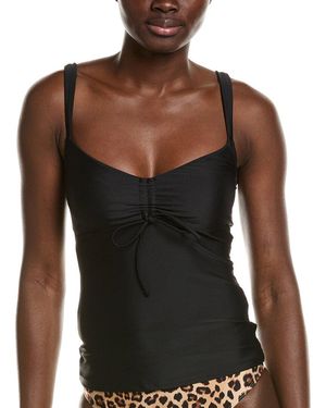 summersalt The Cinched Tankini Top - Black