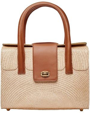 Poolside The Main St Straw Satchel - Brown