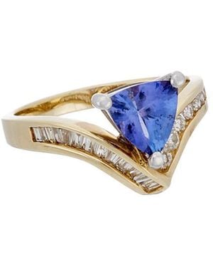 Diana M. Jewels Fine Jewellery 14k 2.28 Ct. Tw. Diamond & Tanzanite Ring - Blue