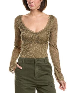 Free People Perfectly Fine Bodysuit - Green