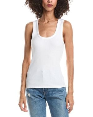Theory Scoop Neck Rib Tank Top - White