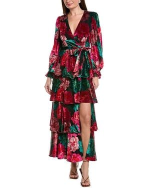 Hutch Bardot Maxi Dress - Red