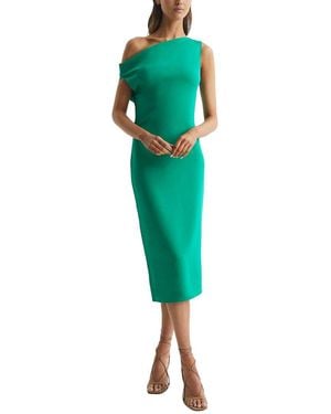 Reiss Zaria Drape Sleeve Bodycon Dress - Green