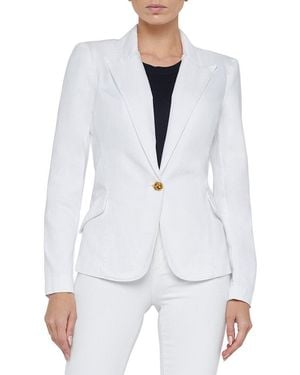 L'Agence Baldwin Denim Blazer - White