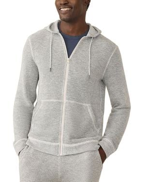 Faherty Whitewater Full Zip Hoodie - Grey