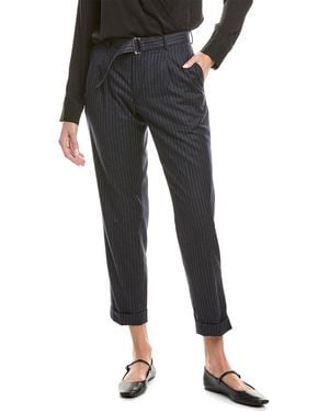 Officine Generale Officine Generale Pierre Pinstripe Wool Pant - Black